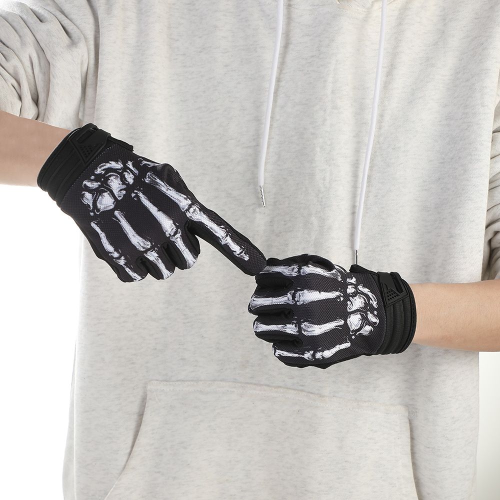 LOHAS FOX Skeleton Rose Motorcycle Gloves Fisd firebird own brand view 2