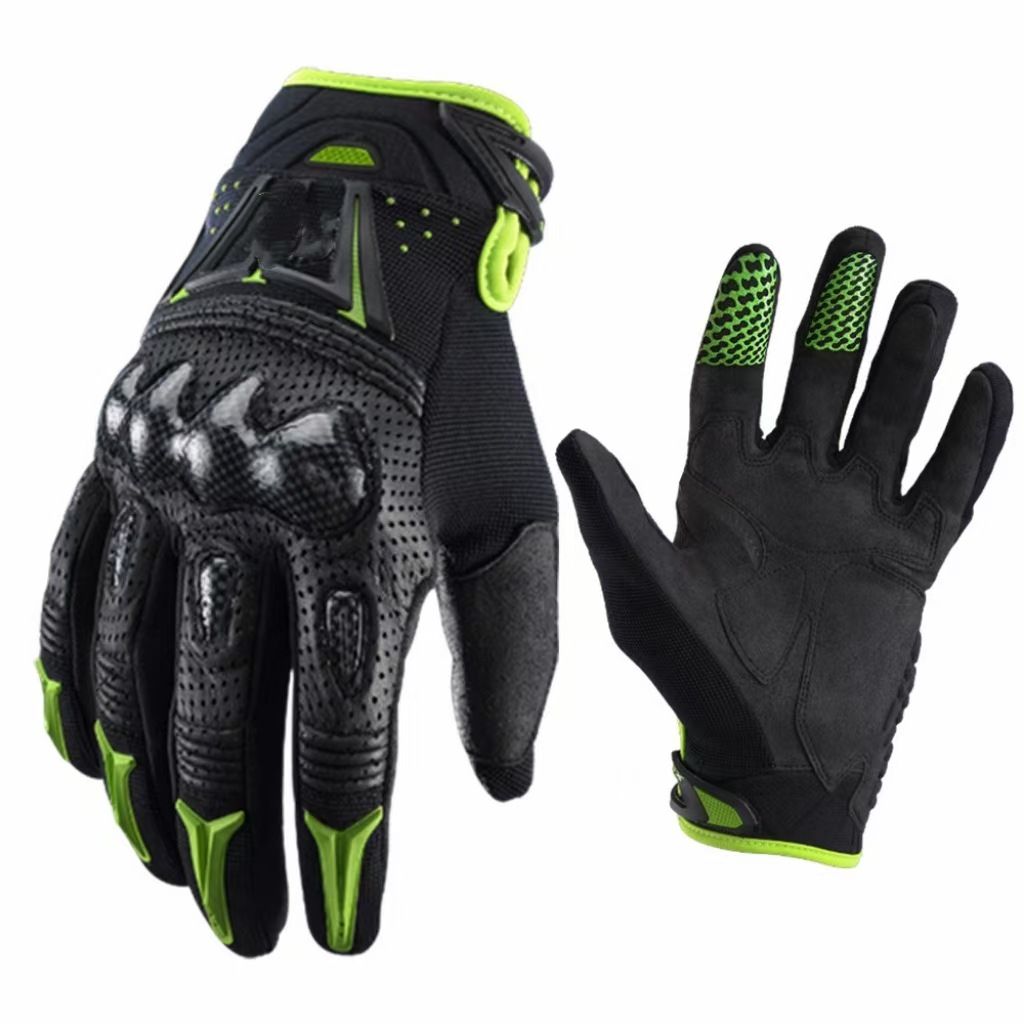 Fisd Bicycle Gloves Nylon Off Road Sport Long Style Green flog M