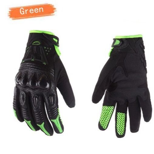 Fisd Bicycle Gloves Nylon Off Road Sport Long Style Green flog view 3