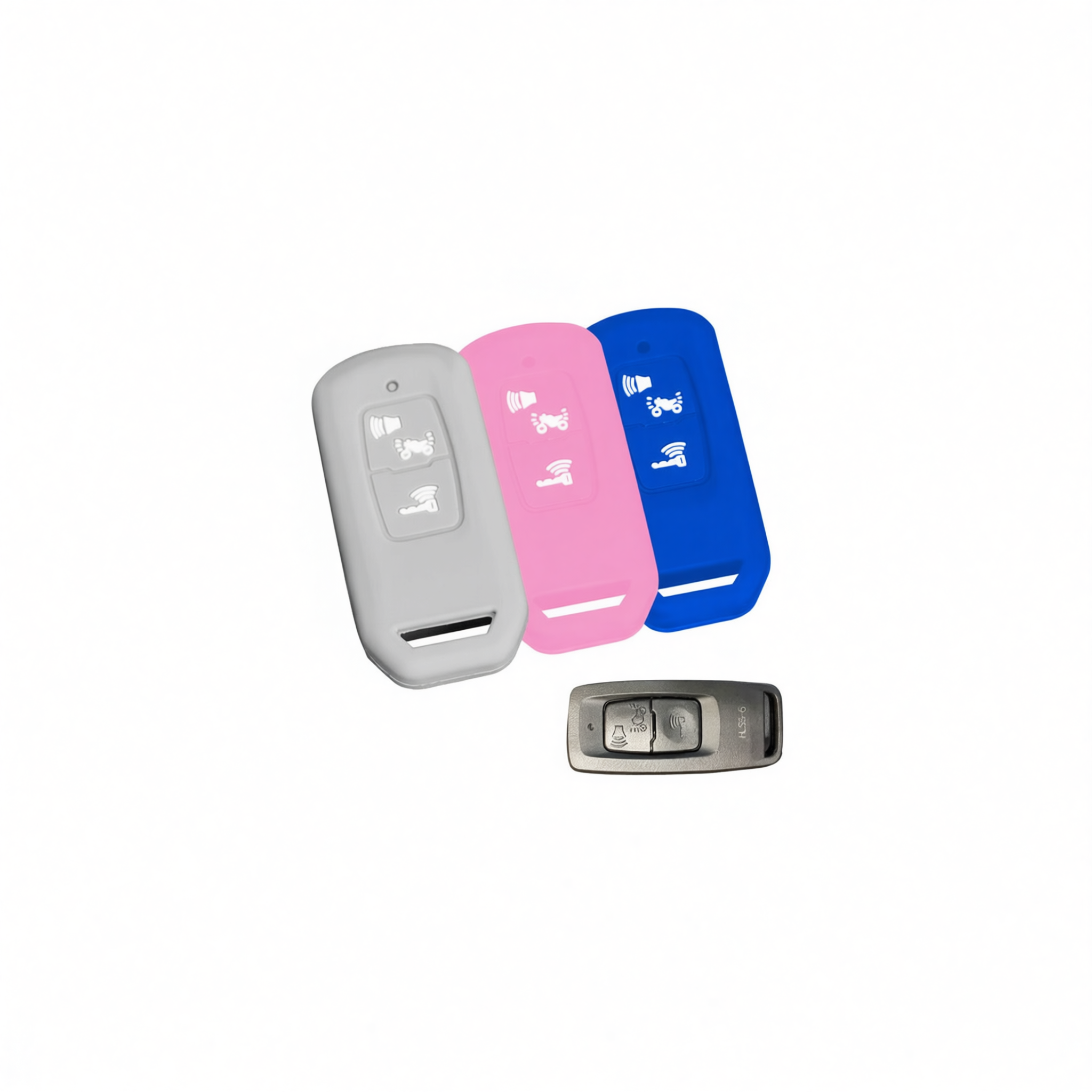 Color My Life Silicone Key Bag for Honda PCX160. Dark blue white label no logo view 6
