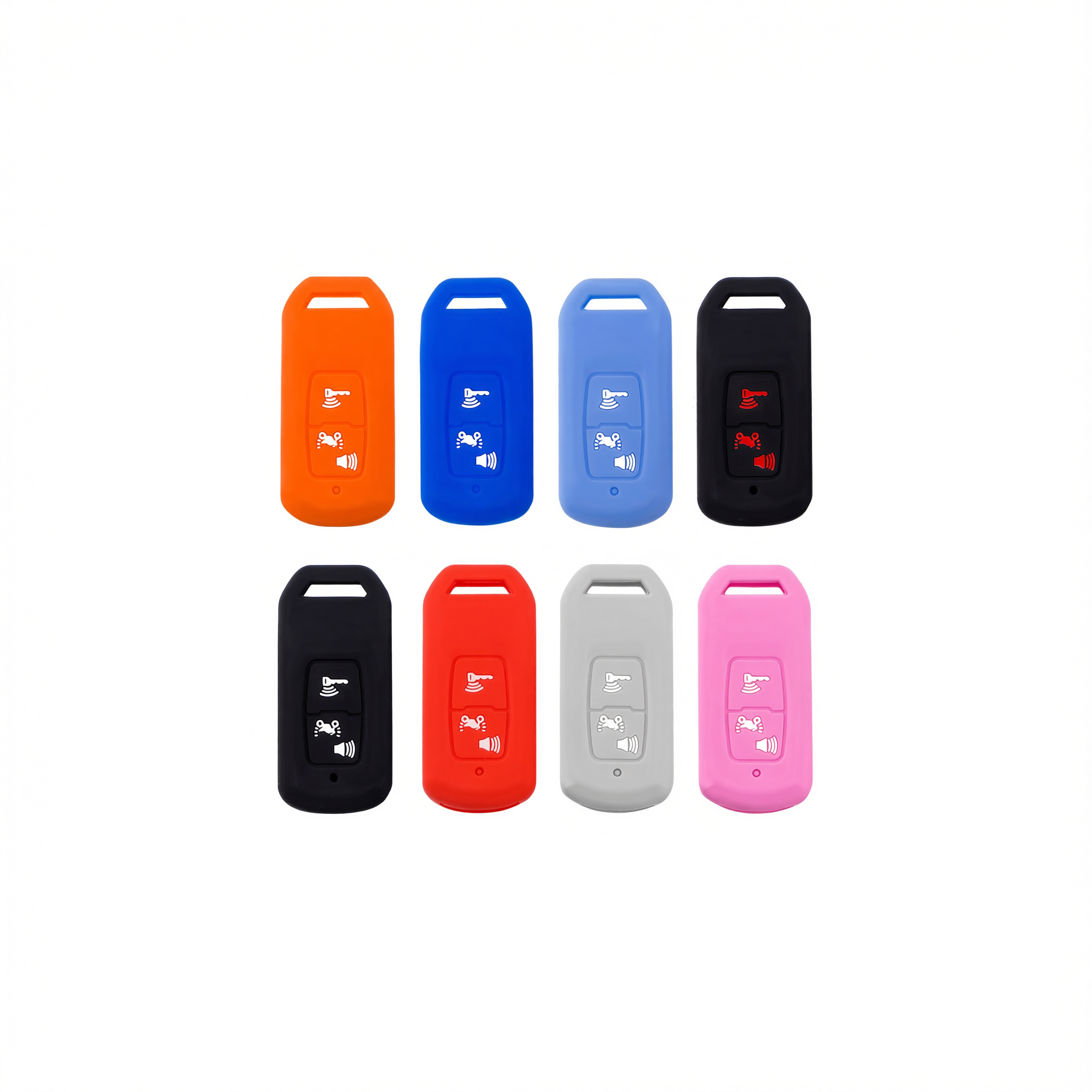 Color My Life Silicone Key Bag for Honda PCX160. Black with red label, no logo view 2