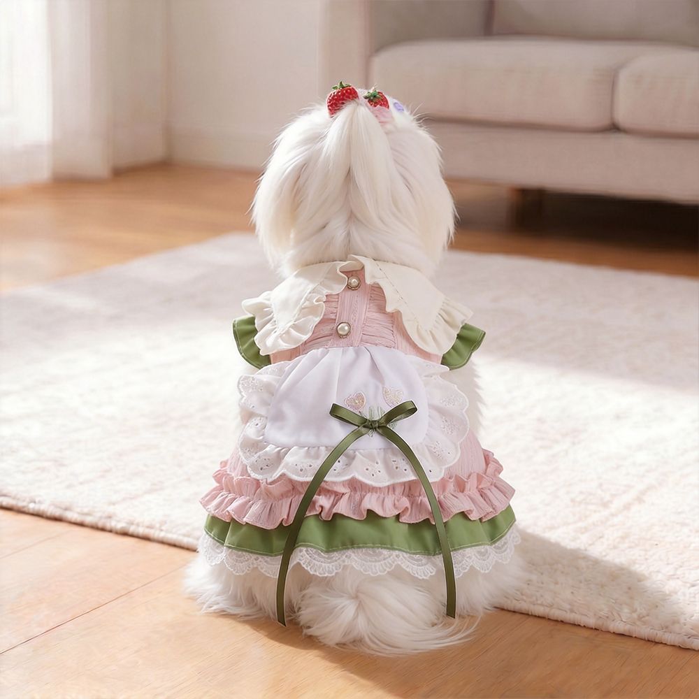 Pet Dress Princess Style Polyester Cotton Spring Summer Party cake skirt L — image 1