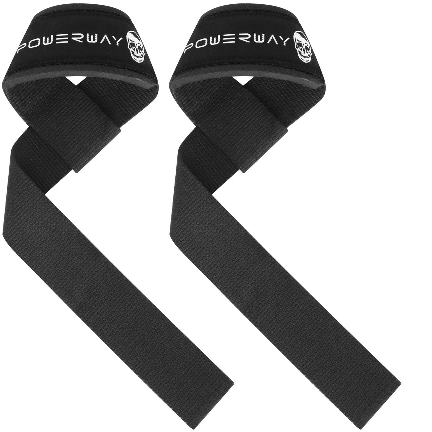 Deadlift Wrist Lifting Straps 2Pc Neoprene Cushion Red view 6