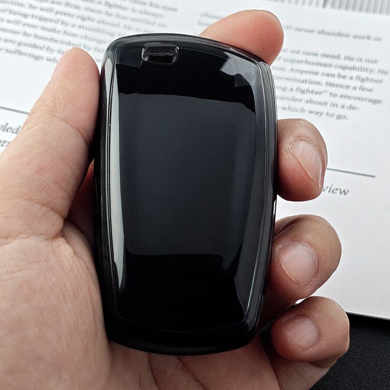 TPU Key Cover for BMW 3 4 5 X1 X4 X6 Type b-transparent black [single key cover] view 2