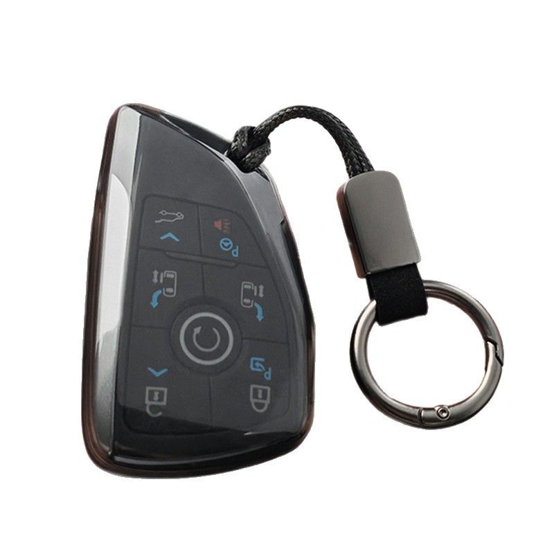 TPU Transparent Key Cover for Buick Envision Plus S G type-transparent black view 3