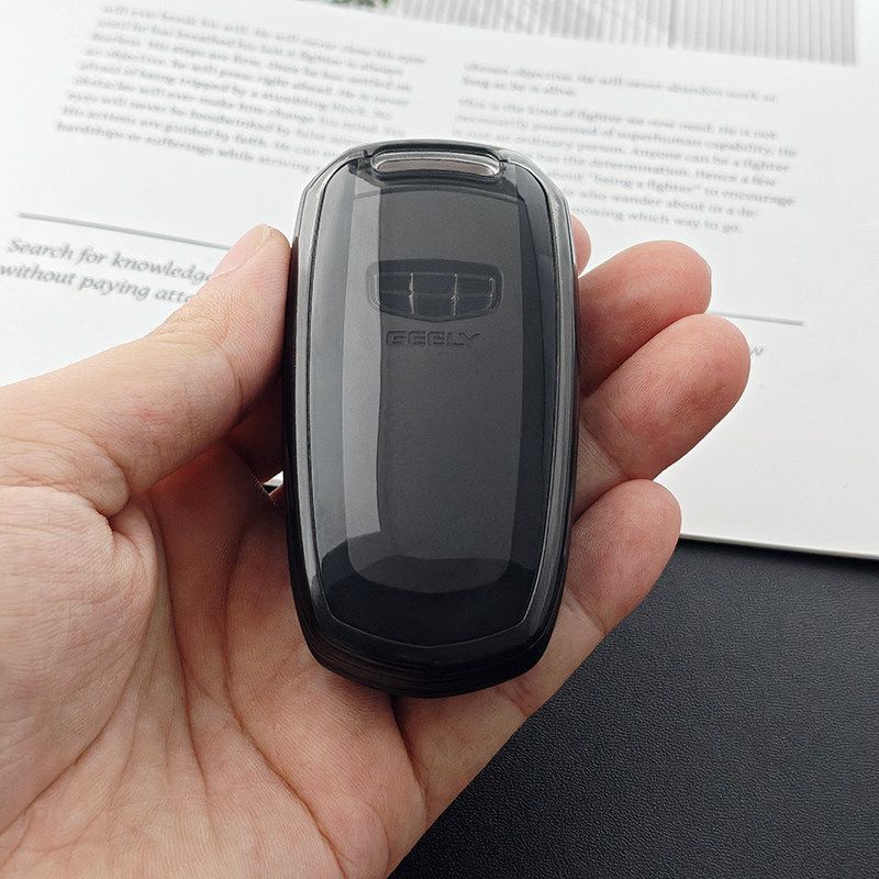 Geely Panda Mini Key Cover TPU Transparent Black 2025 Type b-transparent black view 2