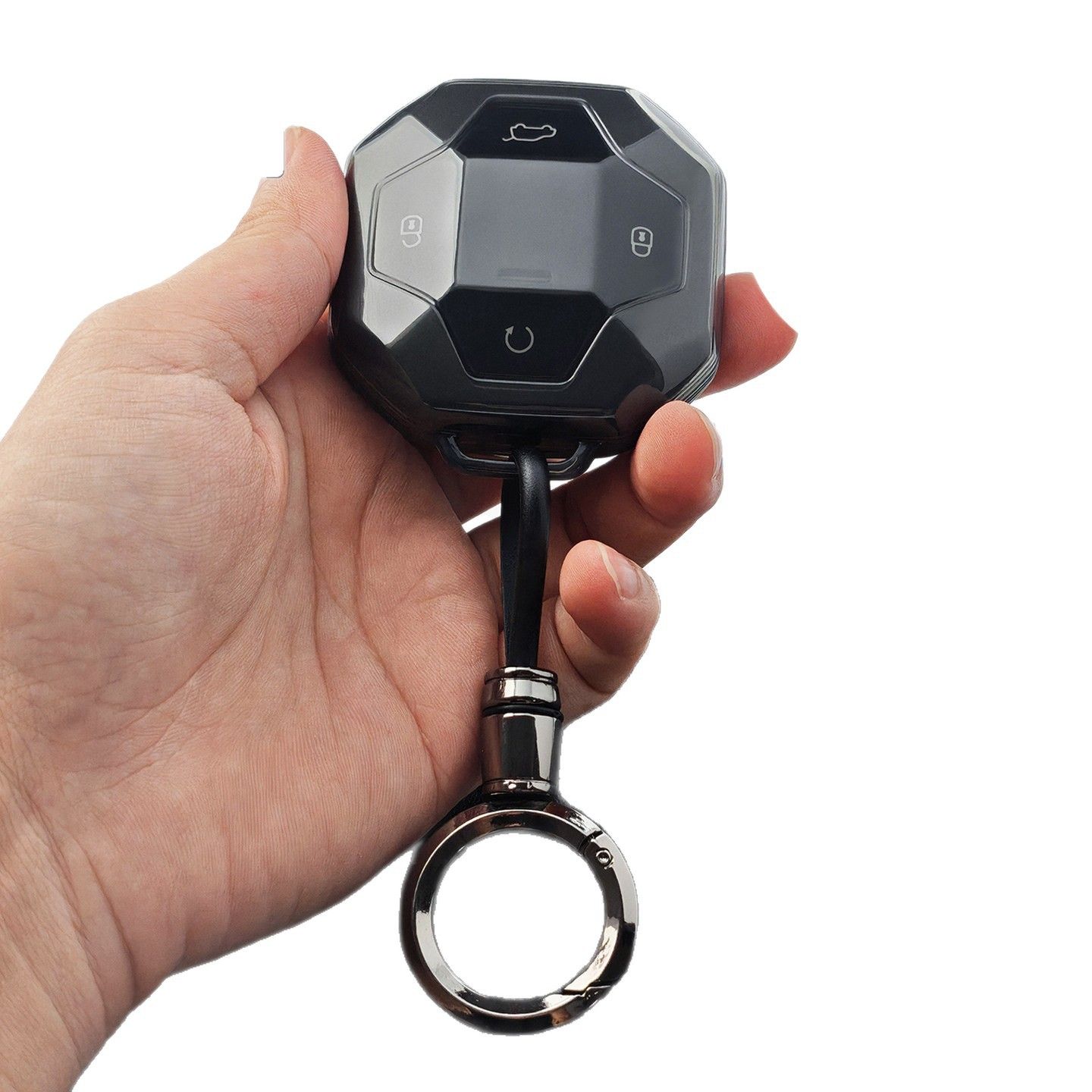 Car Key Cover for Chery Jetour Traveler Shanhai T2 T1 Transparent black view 3