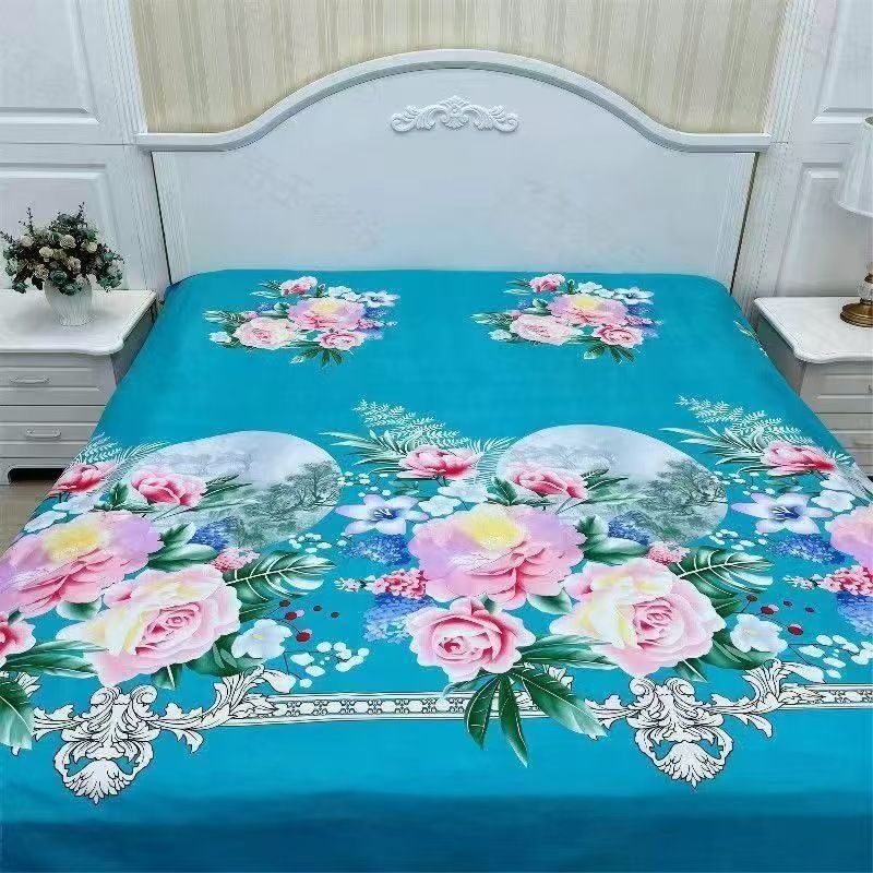 Duo Duo Quilt Cover Set Twill Geometric Pattern Little pink grid 2.3x 2.5m bed view 2