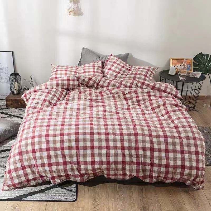 Duo Duo Quilt Cover Geometric Pattern Twill Red striped flower 1.0x 2.2 m sheets view 2