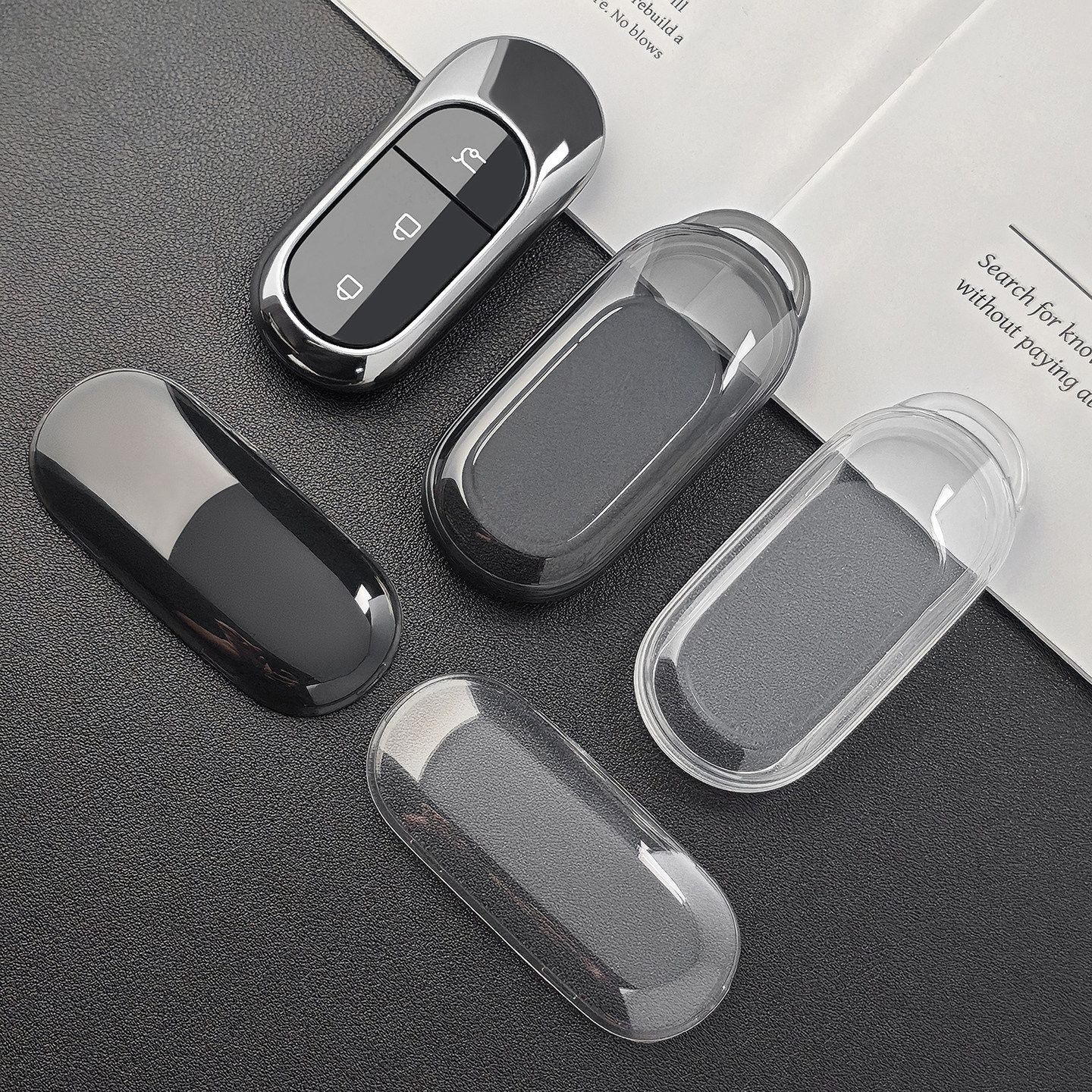 Leapmotor C11 C01 Key Cover Tpu Transparent Black Type b - transparent black view 3