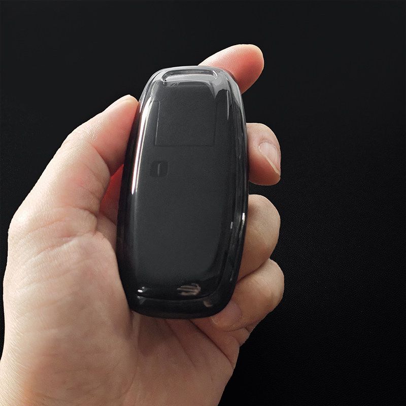 Nissan Key TPU Case for Sylphy Teana Qashqai XTrail. Type c-transparent black view 2