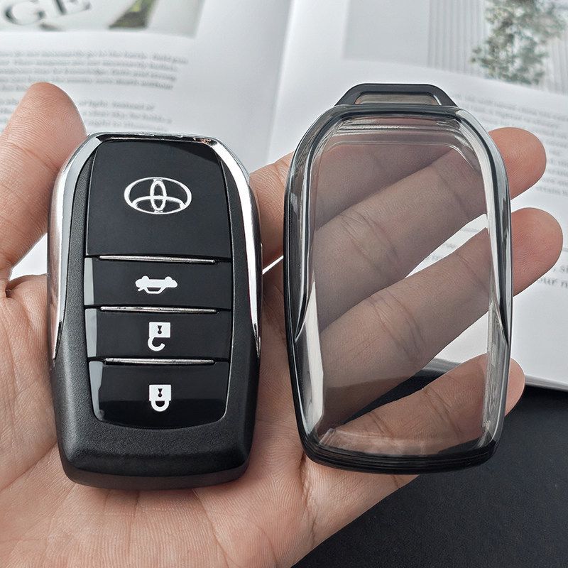 Toyota Camry 2024-2026 Key Cover TPU Transparent Black Type b - transparent — image 1