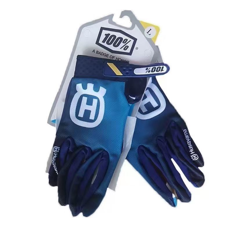 Lohas Fox Motorcycle Gloves Knitting Anti Slip 22 new blue touch screen view 3