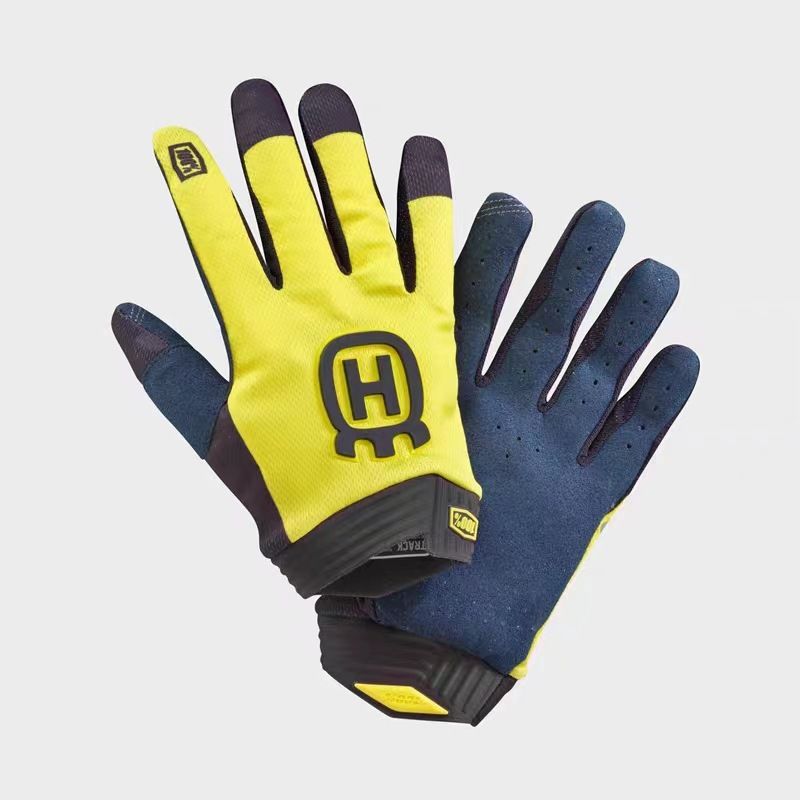 Lohas Fox Motorcycle Gloves Knitting Anti Slip Breathable yellow touch screen xxl