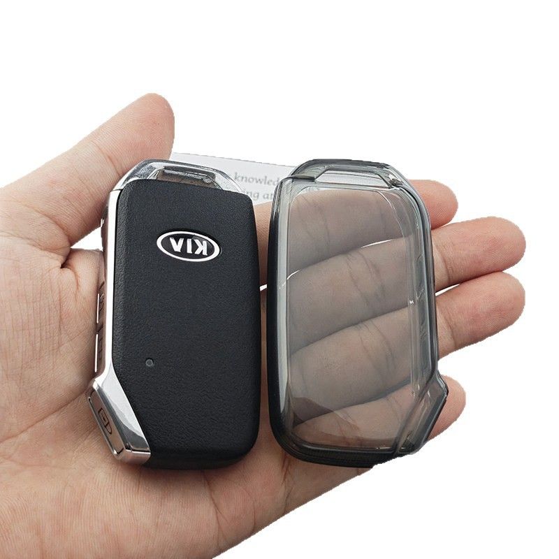 Kia Key Cover Tpu Transparent Black Shell Ring Type d - transparent black view 5