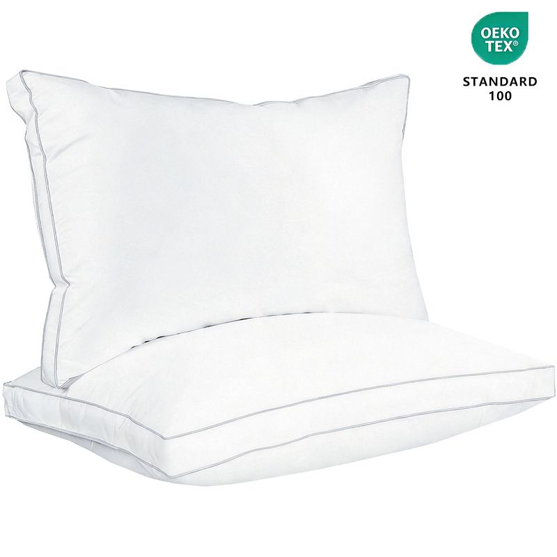 Sleep talk Pillow White Fiber Neck Support Standard Standard (Pack of 2) view 2