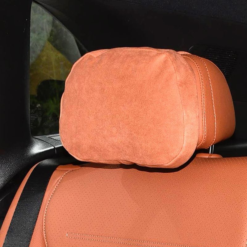 Rear Headrest Mercedes Benz E C GLC GLE GLS Microfiber Ochre brown single — image 1