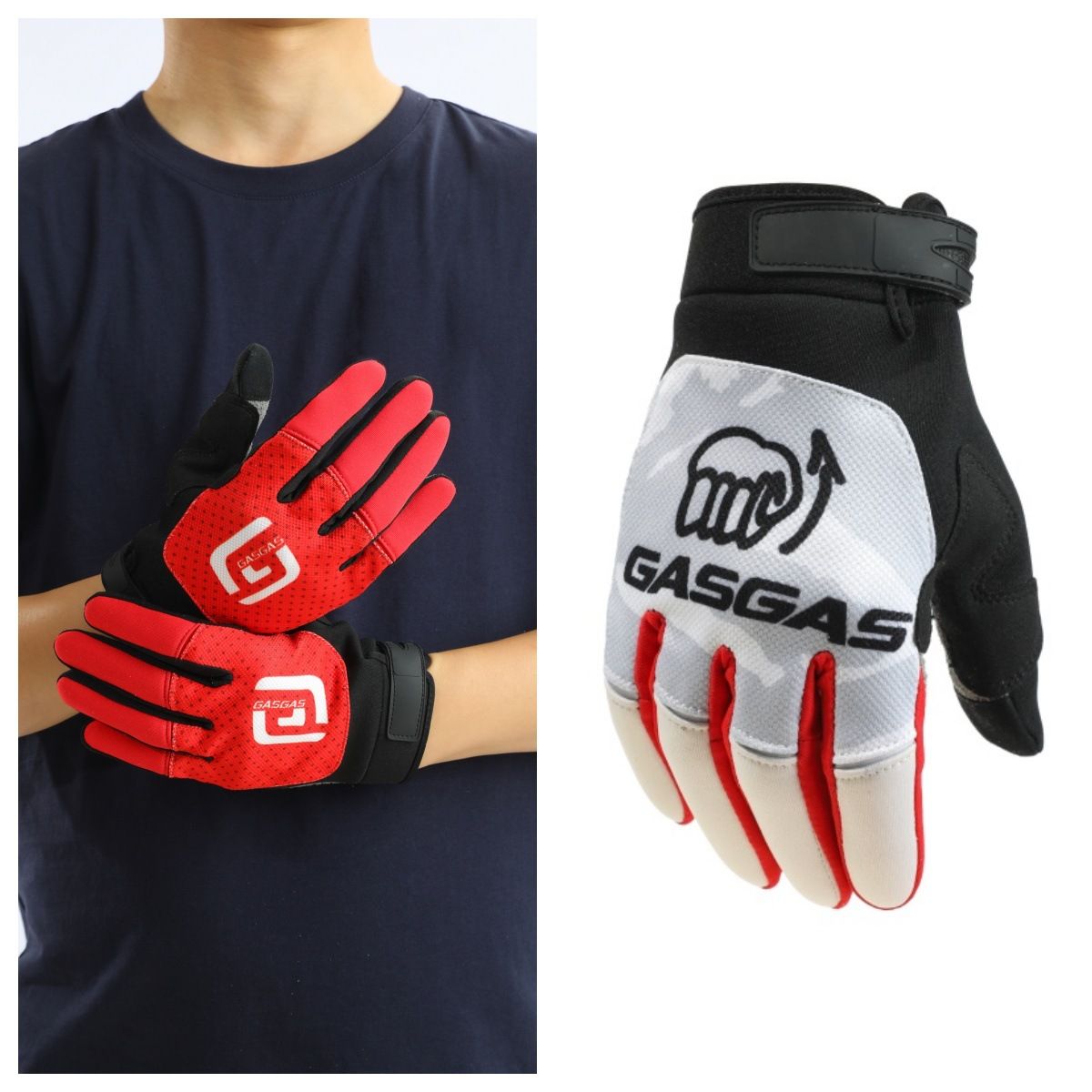 FISD Cycling Gloves Red Blue Breathable Wear Resistant XL view 2