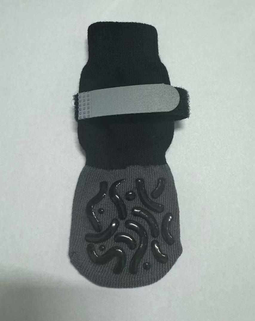 Dog Socks Anti Slip Geometric Black Luminous Cotton Anti-slip socks-geometric