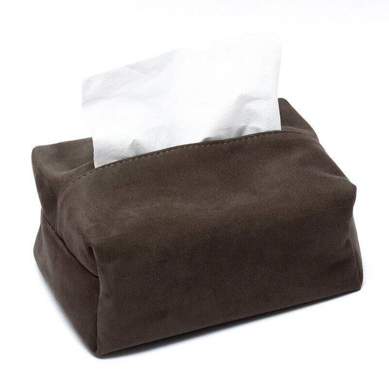 Car Tissue Box PU Magnetic Holder Coffee color view 4