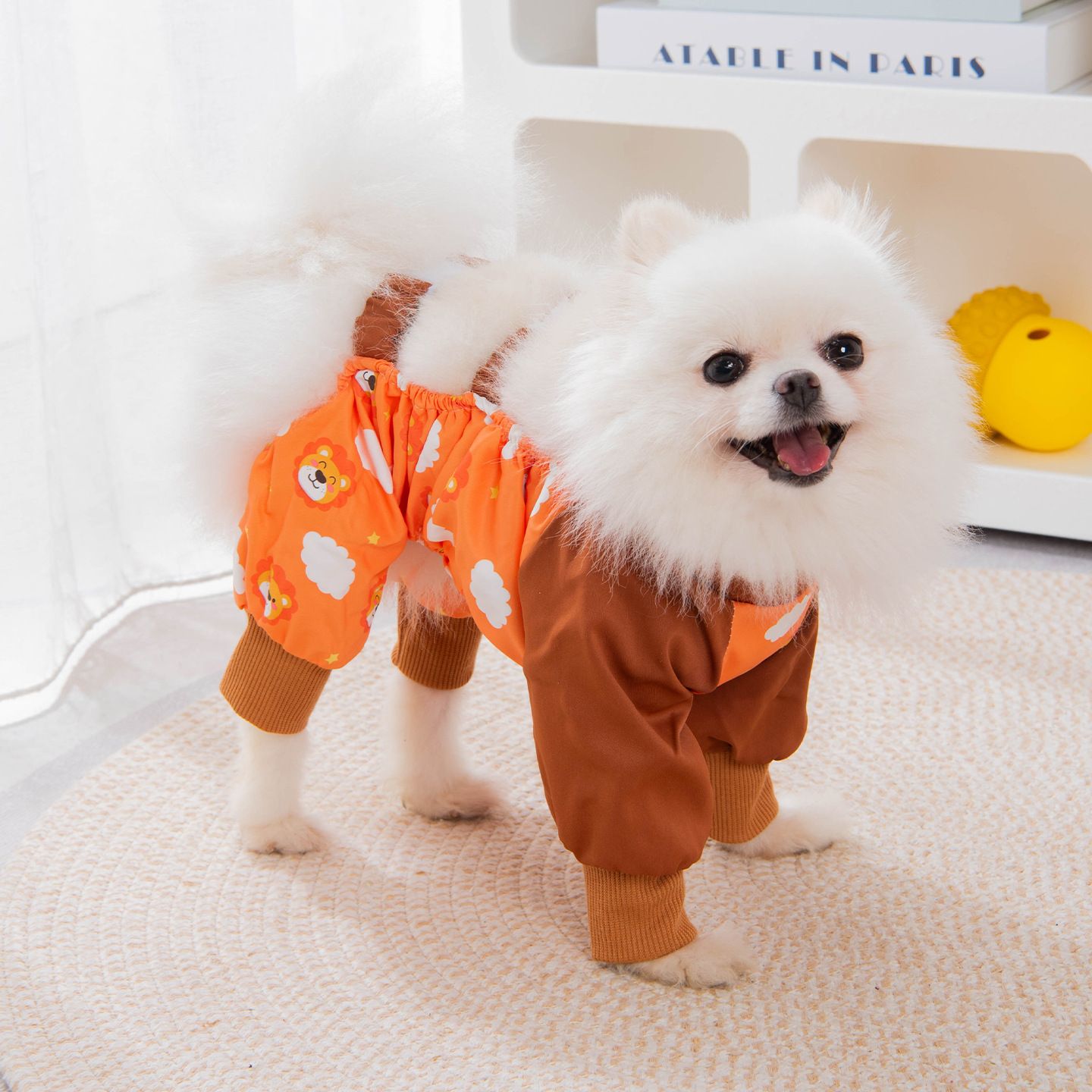 Pet Dog 4 Leg Clothes AMOOR Polyester UV Protection Four-Leg [Apple] view 2