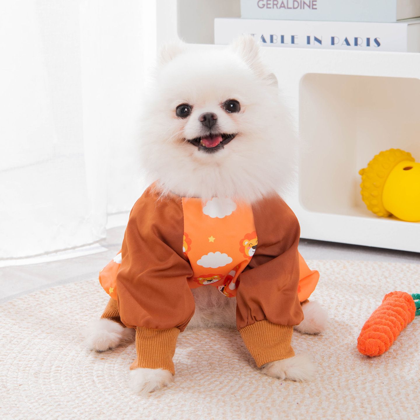 Pet Dog 4 Leg Clothes AMOOR Polyester UV Protection Four-Leg [Apple] view 3