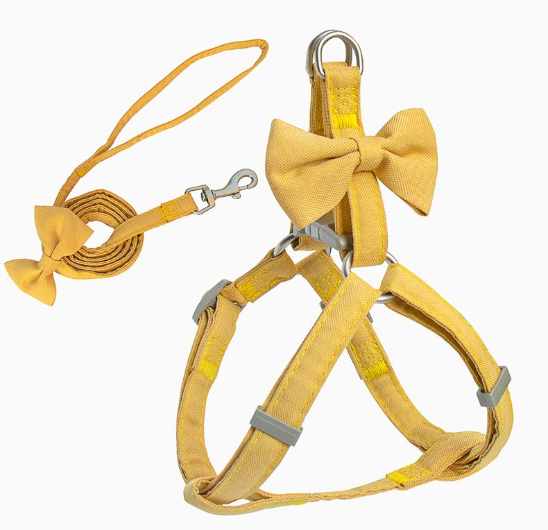 Zichen Dog Leash Harness Set Polyester Small Medium Yellow suit M(recommended — image 1