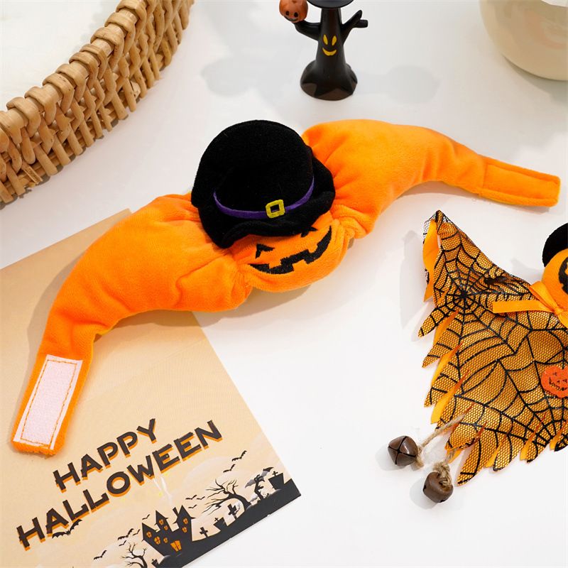 Halloween Dog Cat Pumpkin Hat Costume Black + Orange Pumpkin Hat M (37cm L x view 4