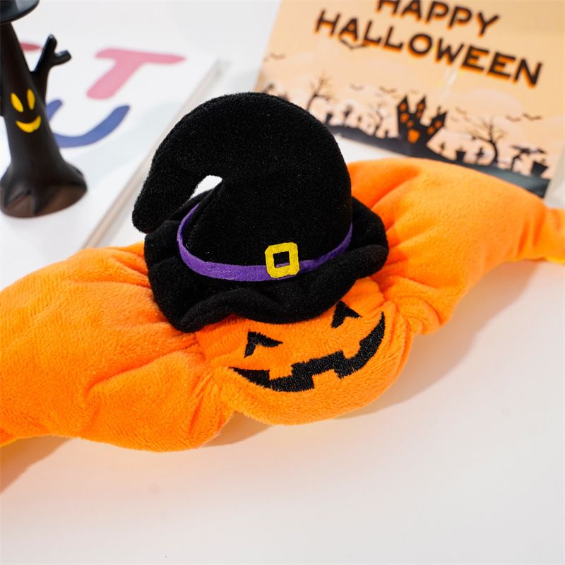 Halloween Dog Cat Pumpkin Hat Costume Black + Orange Pumpkin Hat M (37cm L x view 5