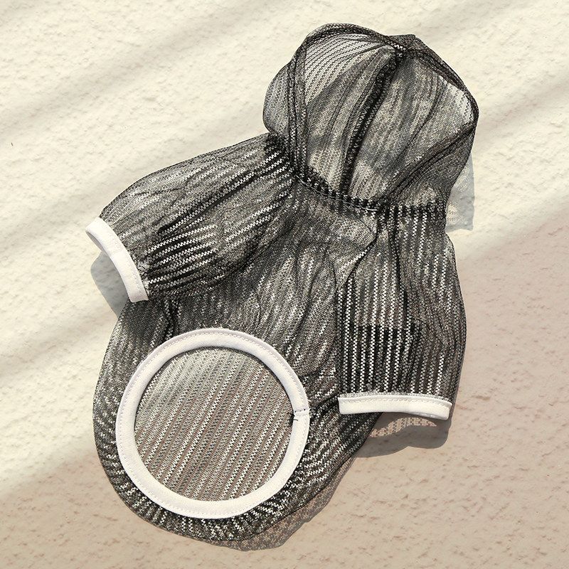 Breathable Pet Vest Hoodie for Dogs Cats 008D Black Mesh (Sun Protection) S — image 1