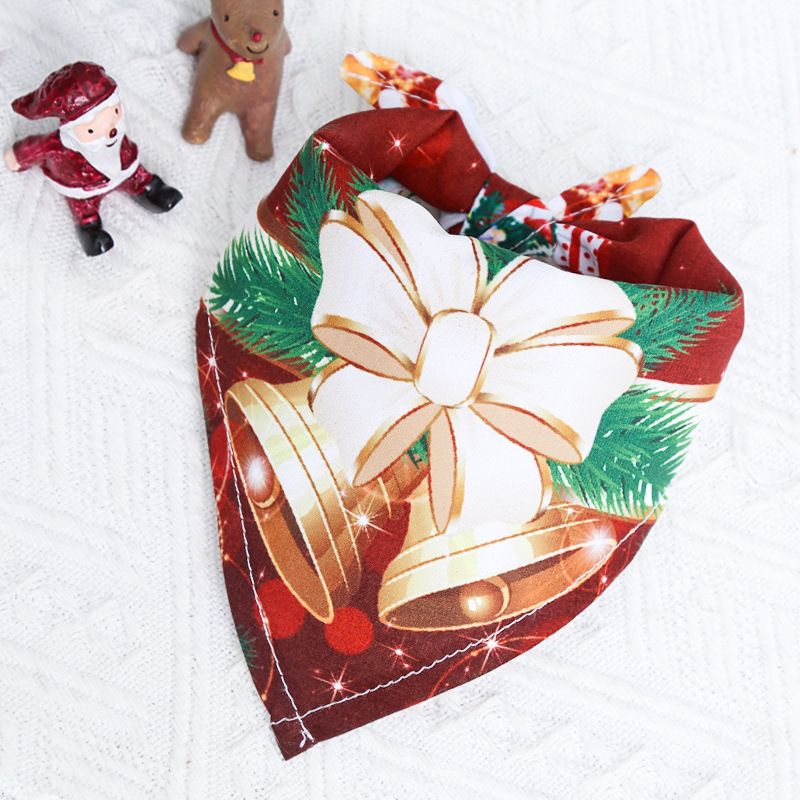 GuGou Christmas Dog Cat Bandana Small Triangular Bandana