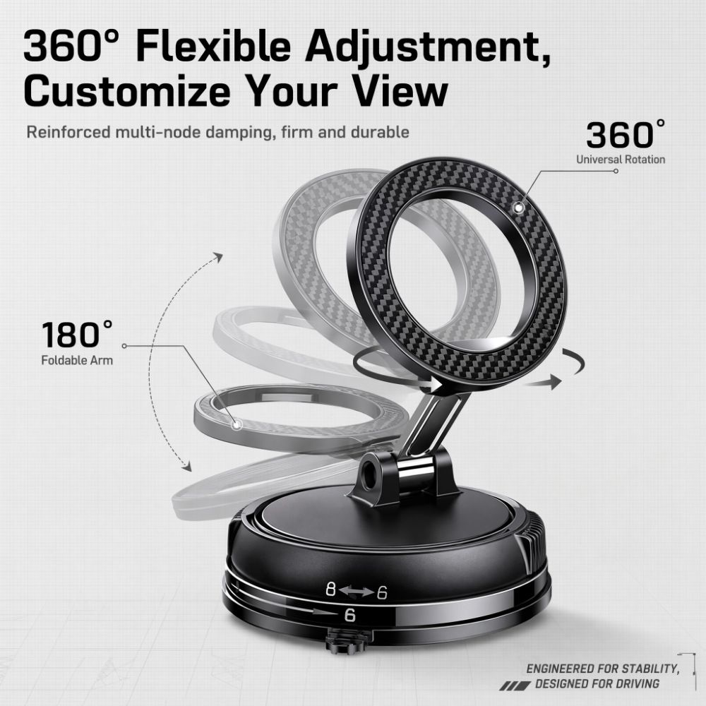 Car Phone Holder Vacuum Suction 360 Rotation view 5