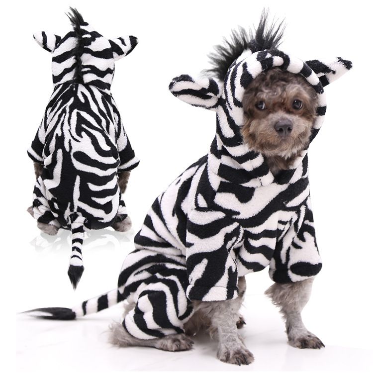 Dog Cat Costume Lion Leopard Zebra Warm Golden Lion King 4-leg Flannel XL view 3
