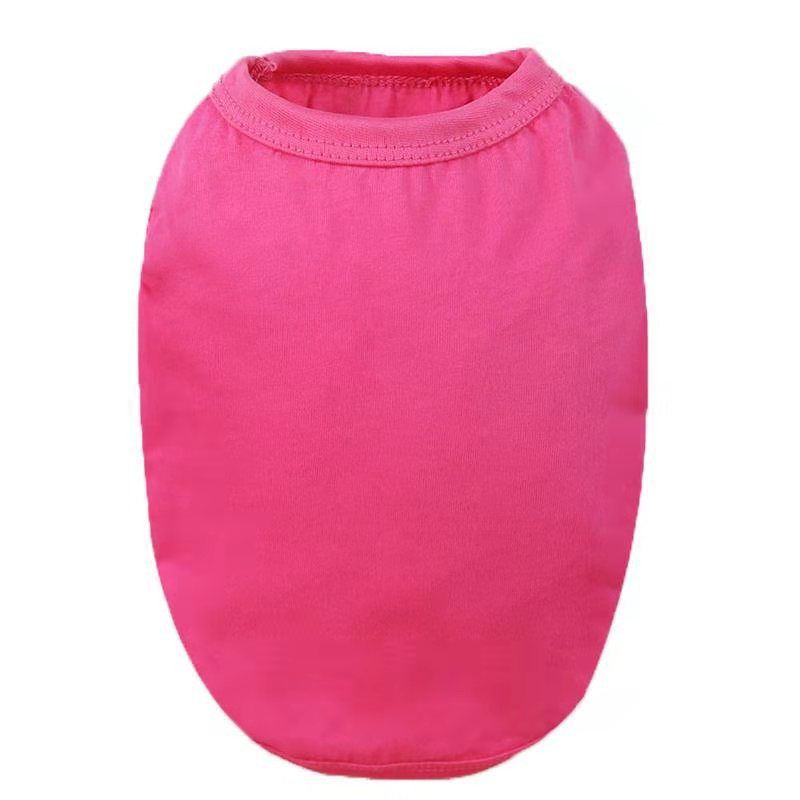Cotton Pet Vest Dog Cat Clothing Small Large Pure cotton vest pure rose red S — image 1