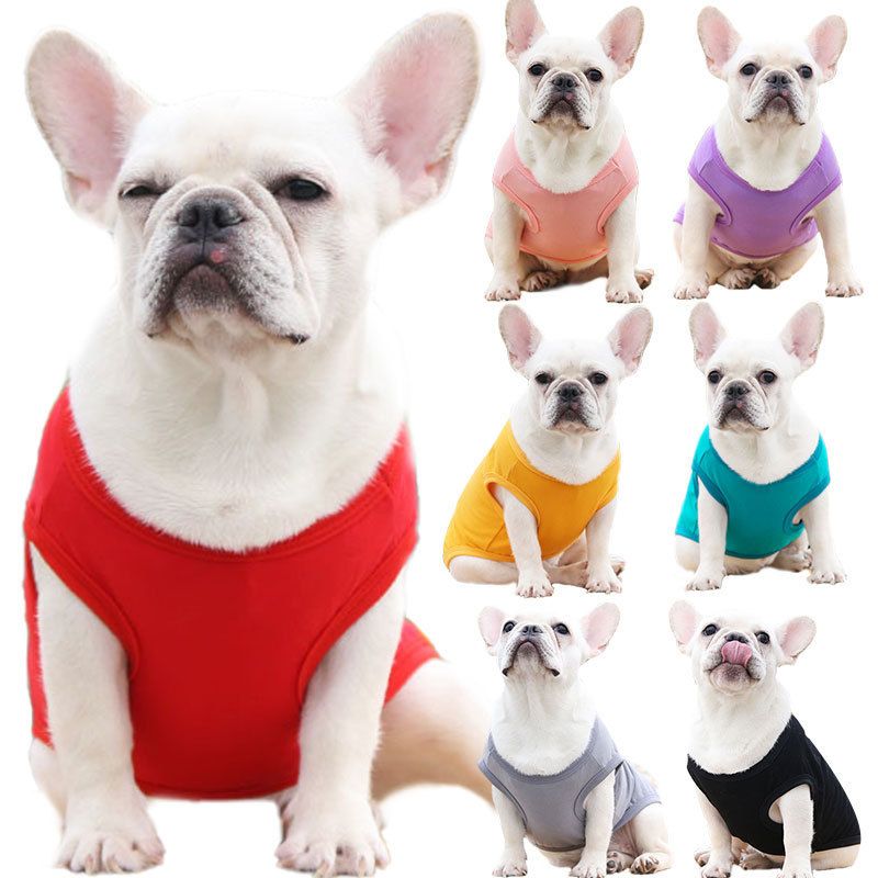 Cotton Pet Vest Dog Cat Clothing Small Large Pure cotton vest pure black 3XL view 4