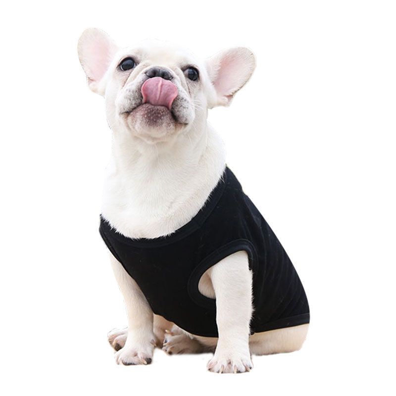 Cotton Pet Vest Dog Cat Clothing Small Large Pure cotton vest pure navy blue view 6