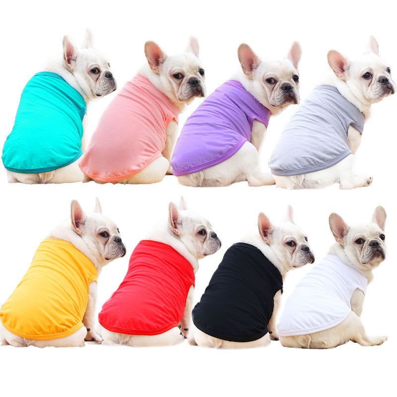 Cotton Pet Vest Dog Cat Clothing Small Large Pure cotton vest pure light pink view 5