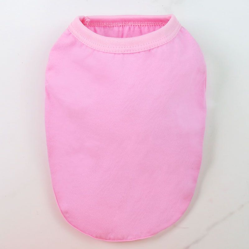 Cotton Pet Vest Dog Cat Clothing Small Large Pure cotton vest dark pink XL — image 1