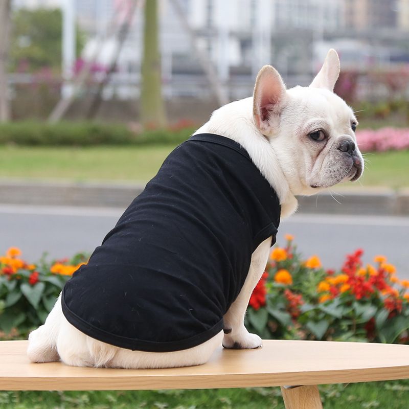 Cotton Pet Vest Dog Cat Clothing Small Large Pure cotton vest pure black XL — image 1