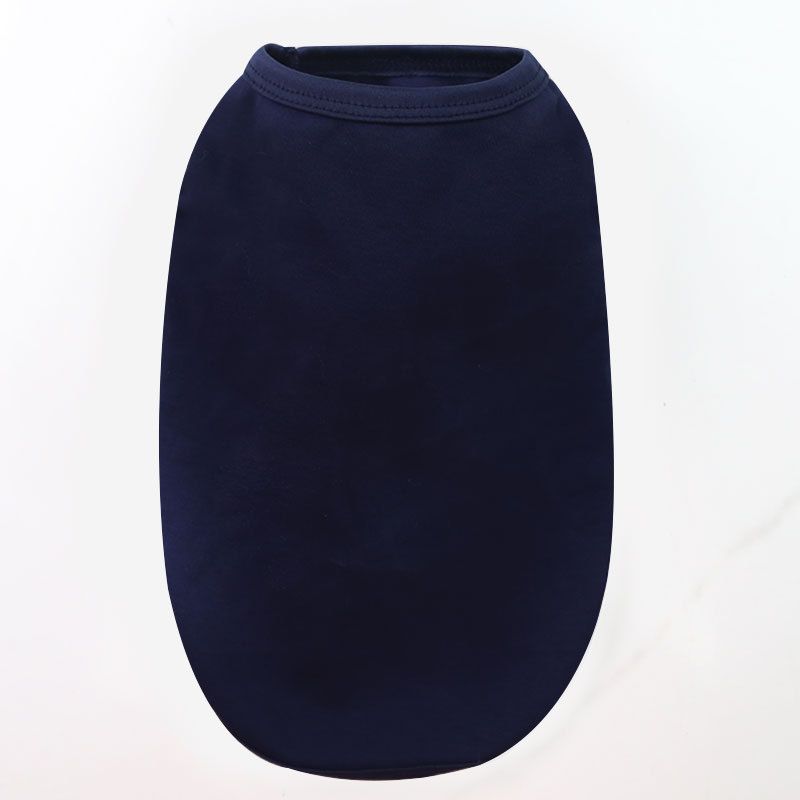 Cotton Pet Vest Clothing for Dogs and Cats by shine Pure cotton vest pure navy — image 1