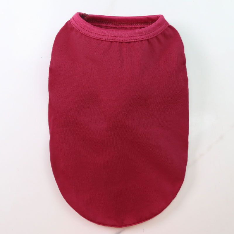 Cotton Pet Vest Clothing for Dogs and Cats by shine Pure cotton vest juice red — image 1