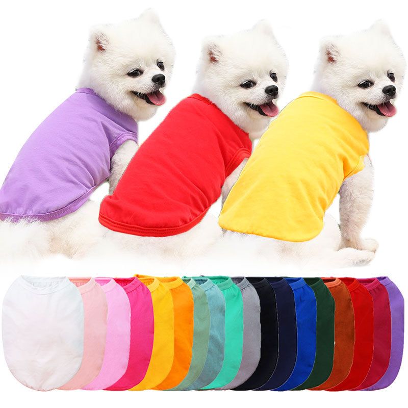Cotton Pet Vest Clothing for Dogs and Cats by shine Pure cotton vest pure view 3