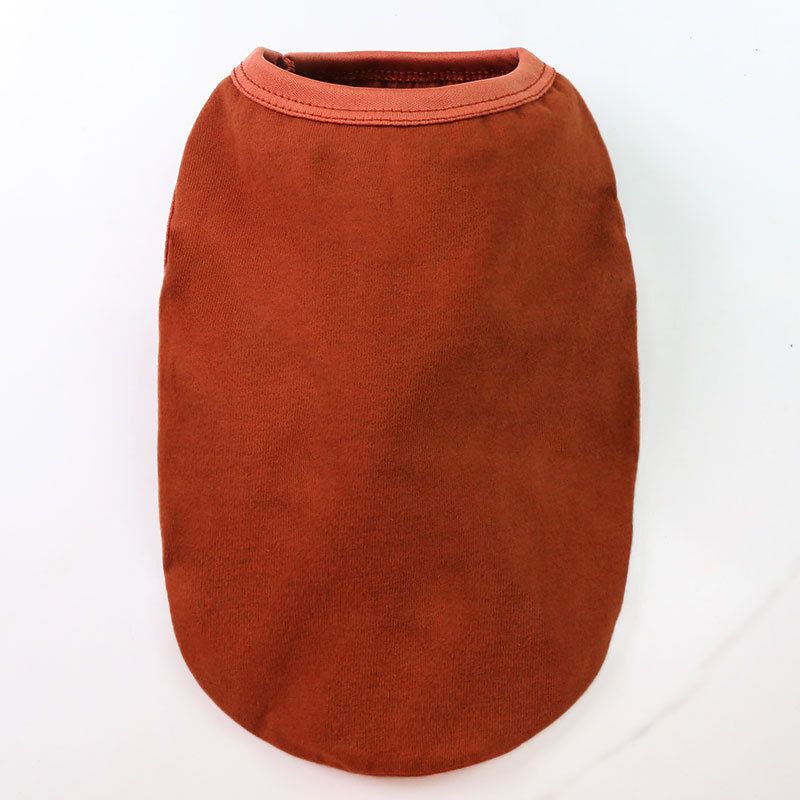 Cotton Pet Vest Clothing for Dogs and Cats by shine Pure cotton vest pure rust — image 1