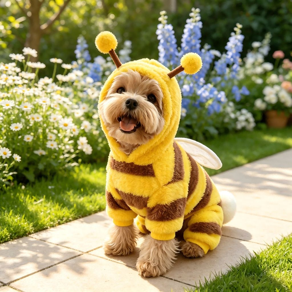 AMOOR Pet Clothes Dog Bee Harness Jacket Bee Wing Four-Legged Shirt view 2
