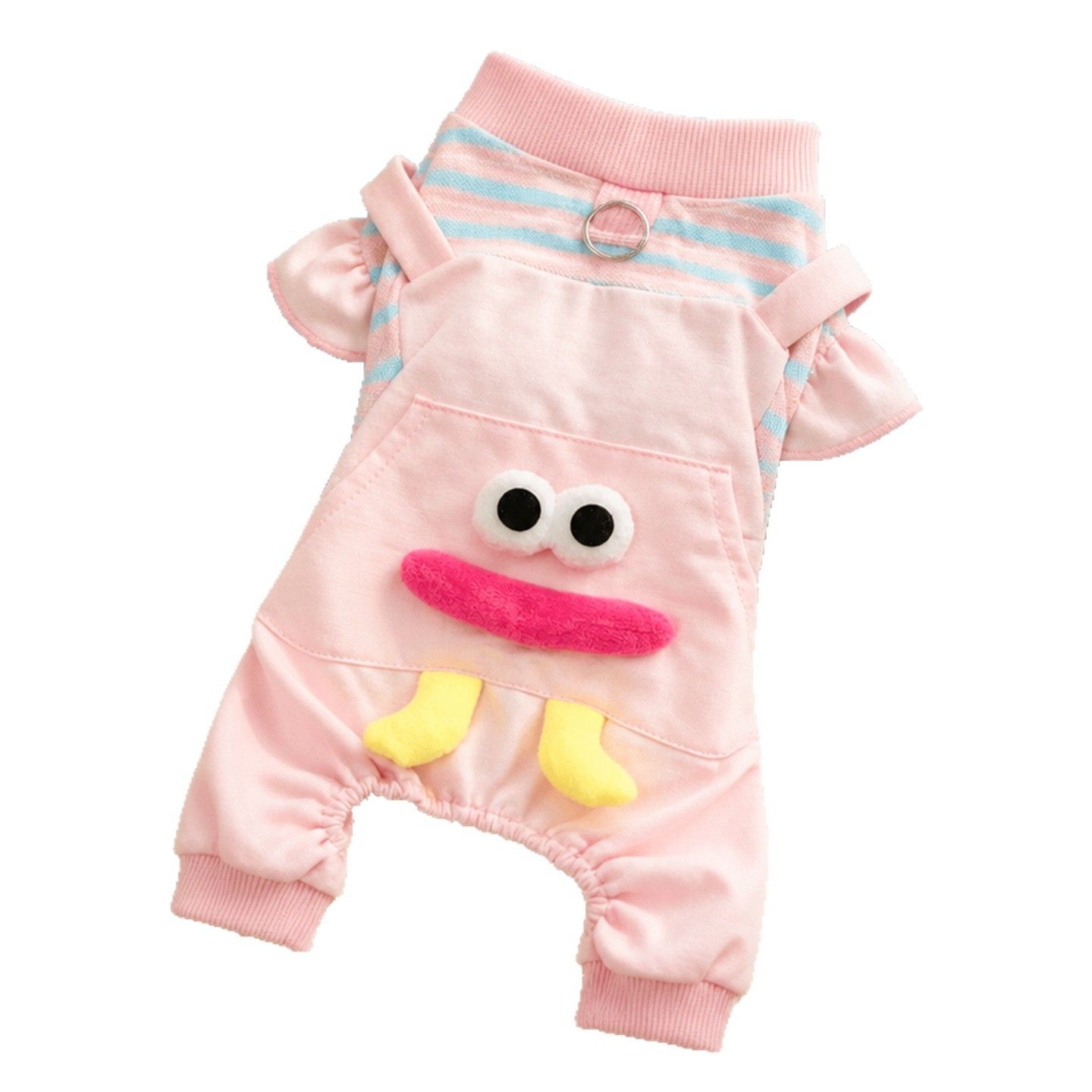 AMOOR Dog Clothes Striped Sausage 4 Leg Winter Dandan Doll Overalls XL view 4