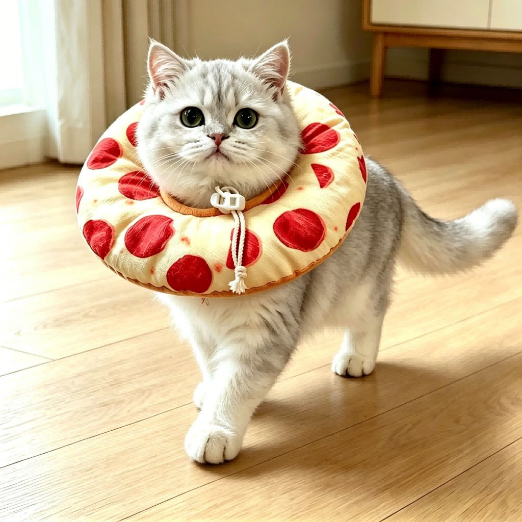 Amoor Pet Elizabethan Collars Pizza Donut Toast L Dessert three-piece set view 2