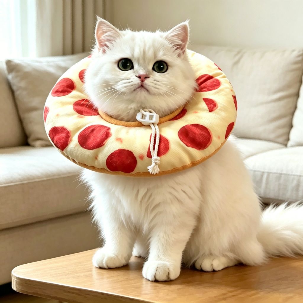 Amoor Pet Elizabethan Collars Pizza Donut Toast L Dessert three-piece set view 3