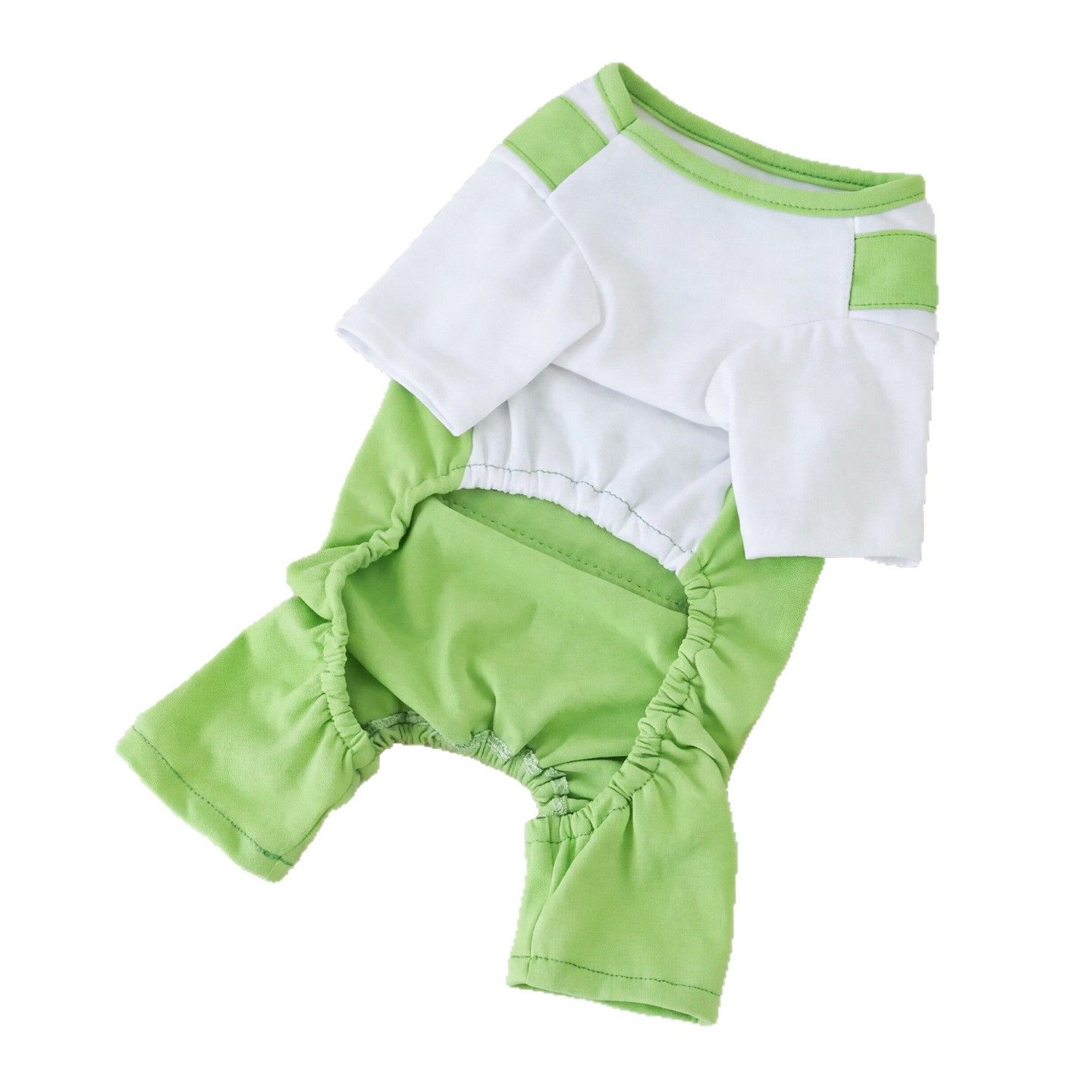 AMOOR Dog Clothes Dinosaur Four Leg Bear Pocket Plaid Overalls view 4