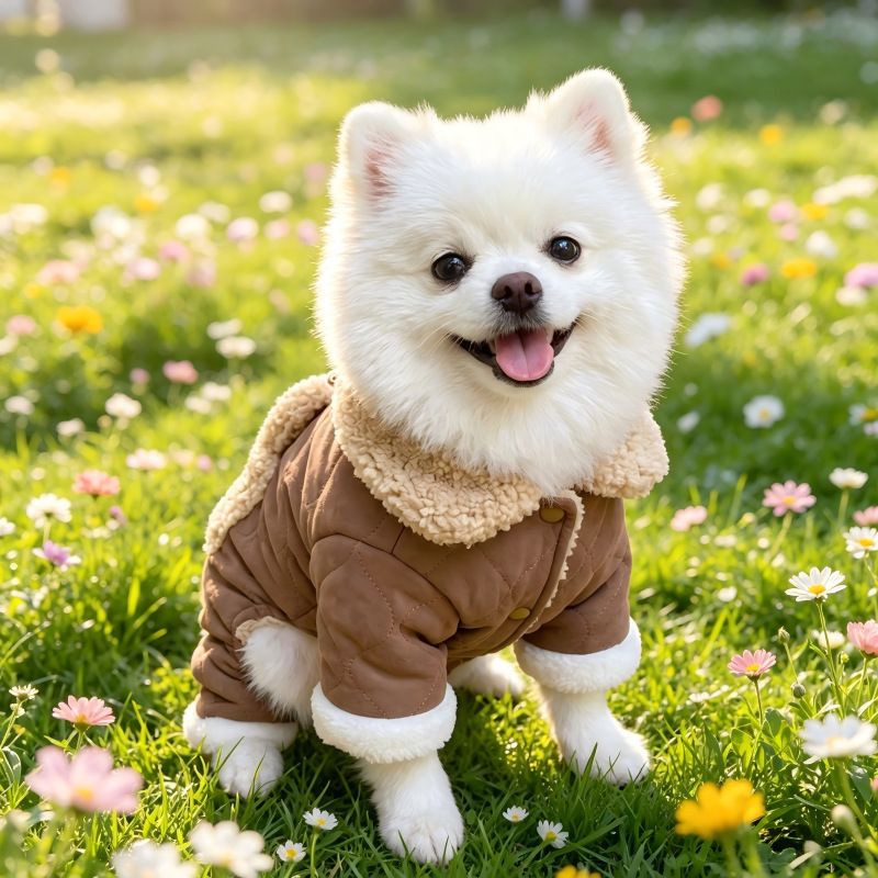 AMOOR Dog Winter 4 Leg Coat Hooded Rabbit Ears Green XXL view 4