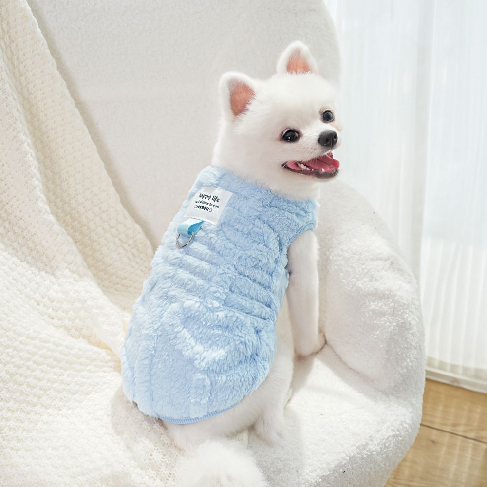 Cat Clothing Jacquard Fleece Two Leg Warm Jacquard Heart - Fruit Green M view 5